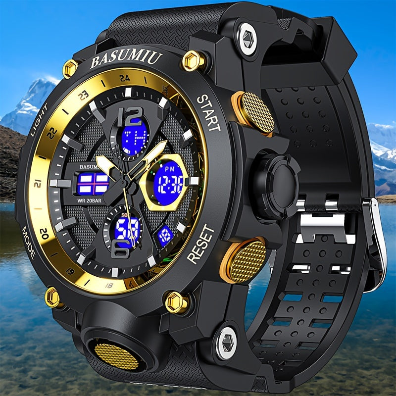 Mens Digital Sports Watch - Waterproof, Shockproof & Multifunction - Stylish & Durable Design - Ideal Gift for Outdoor Enthusiasts - Calendar, Alarm