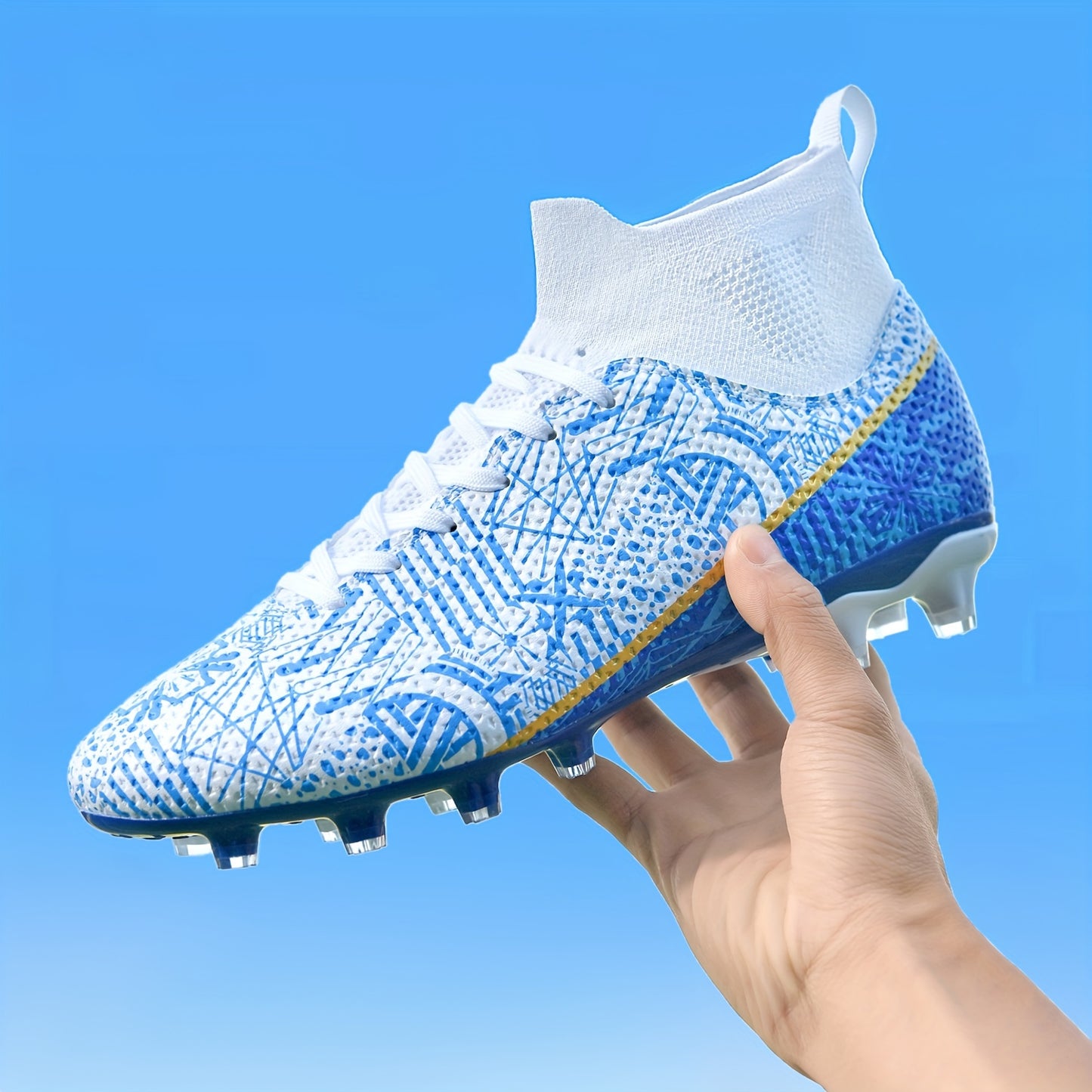 Boys High-Performance Non-Slip Football Cleats - Breathable, Comfy, and Durable Shoes for Training and Competition - All-Season, Lace-Up, PU Upper, TPU Sole, and Superfine Fiber Lining