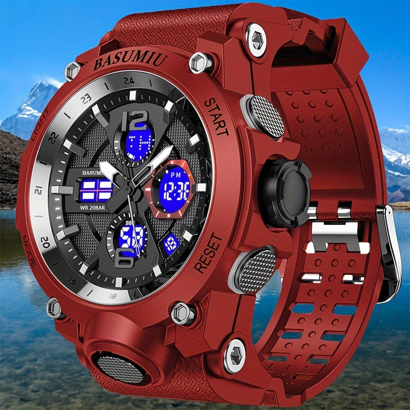 Mens Digital Sports Watch - Waterproof, Shockproof & Multifunction - Stylish & Durable Design - Ideal Gift for Outdoor Enthusiasts - Calendar, Alarm