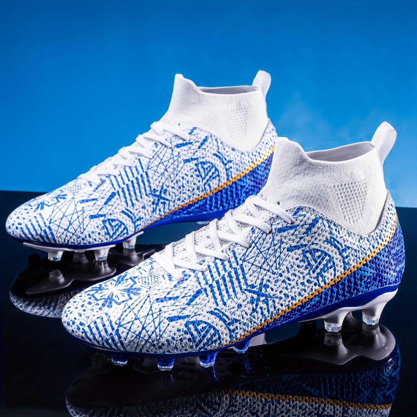 Boys High-Performance Non-Slip Football Cleats - Breathable, Comfy, and Durable Shoes for Training and Competition - All-Season, Lace-Up, PU Upper, TPU Sole, and Superfine Fiber Lining