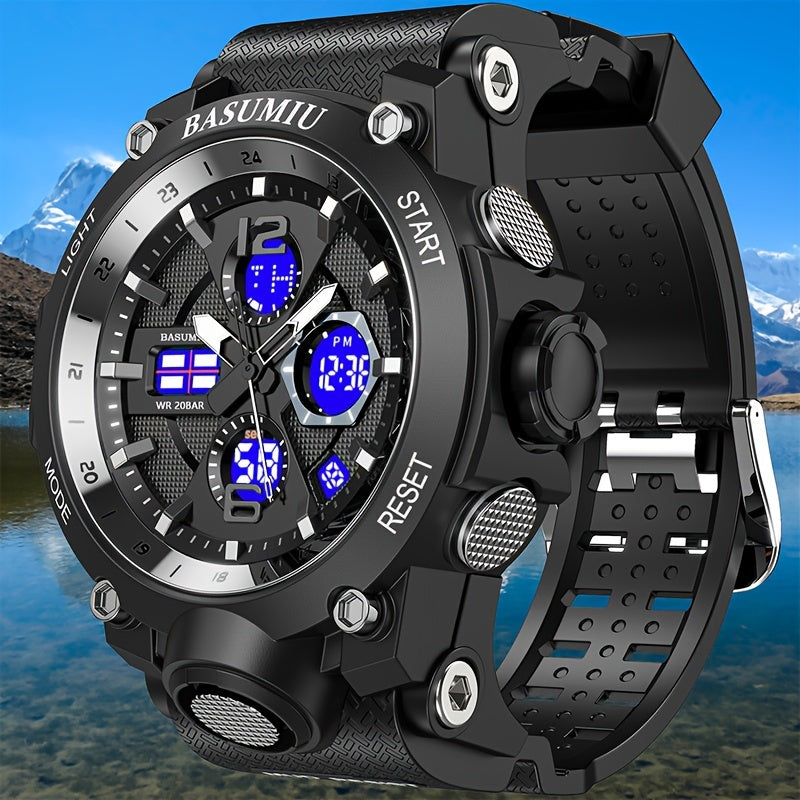 Mens Digital Sports Watch - Waterproof, Shockproof & Multifunction - Stylish & Durable Design - Ideal Gift for Outdoor Enthusiasts - Calendar, Alarm