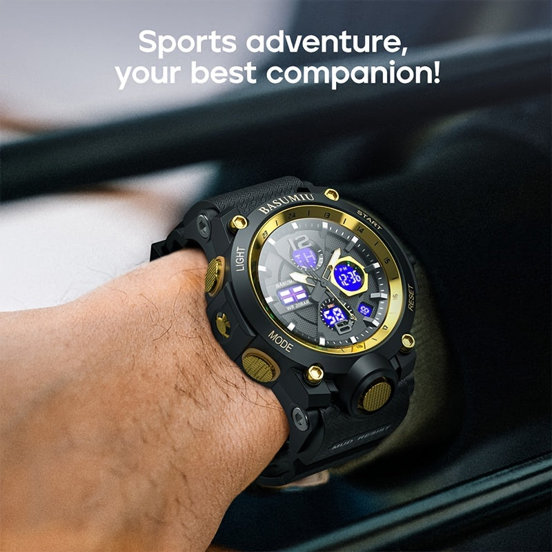 Mens Digital Sports Watch - Waterproof, Shockproof & Multifunction - Stylish & Durable Design - Ideal Gift for Outdoor Enthusiasts - Calendar, Alarm